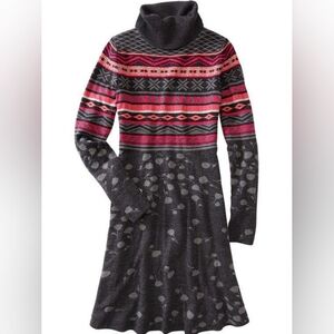 Krimson Klover Merino Fair Isle Sweater Dress ❄️💕🧡